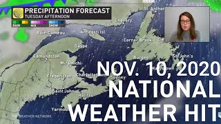 Snow coming for B.C., Ontario breaks heat records | National Weather HIT | Nov. 10, 2020