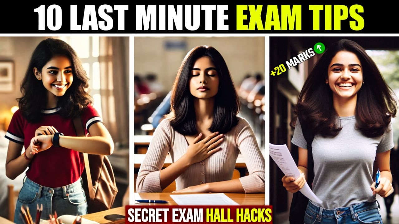 Last Minute Exam Tips🔥 | 10 SECRET Exam Hall Hacks | AmbiJyo