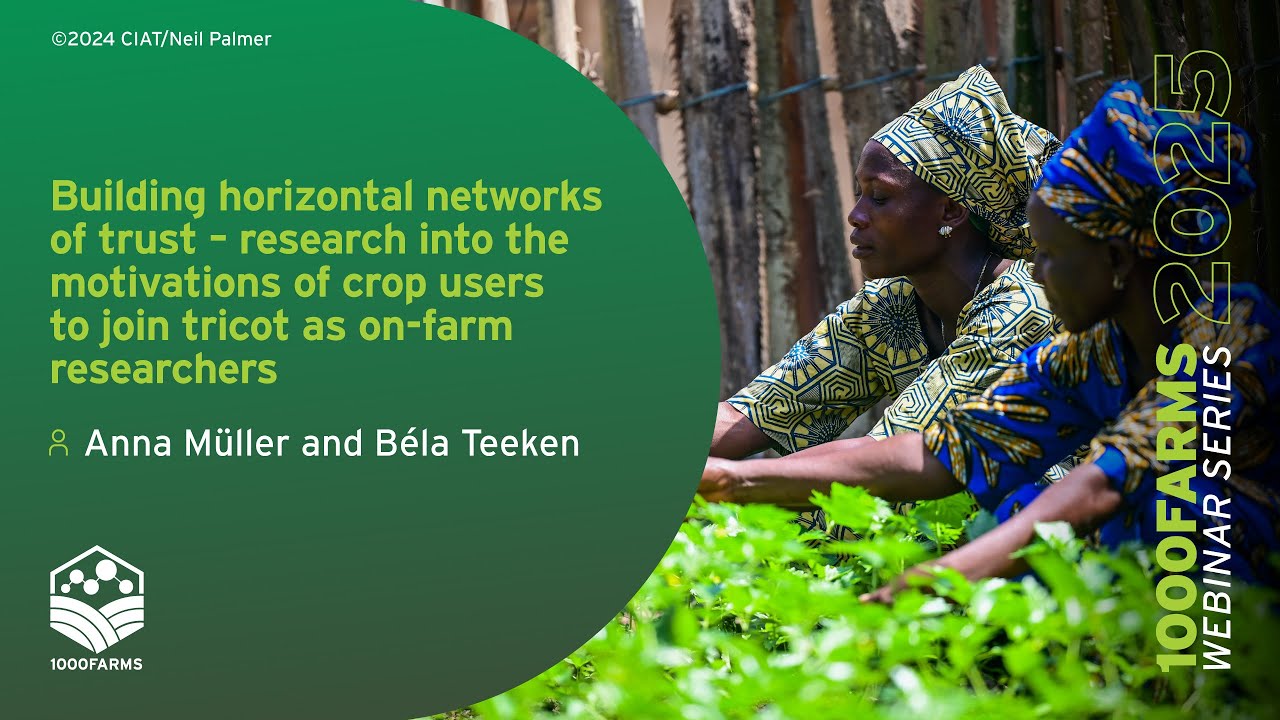 Trust & motivation: Why crop users join tricot as on-Farm researchers