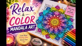 Mandala Coloring for Stress Relief Calm Relaxing Art