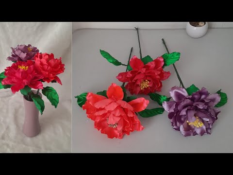 TUTORIAL/ como hacer flores eternas con listón paso a paso