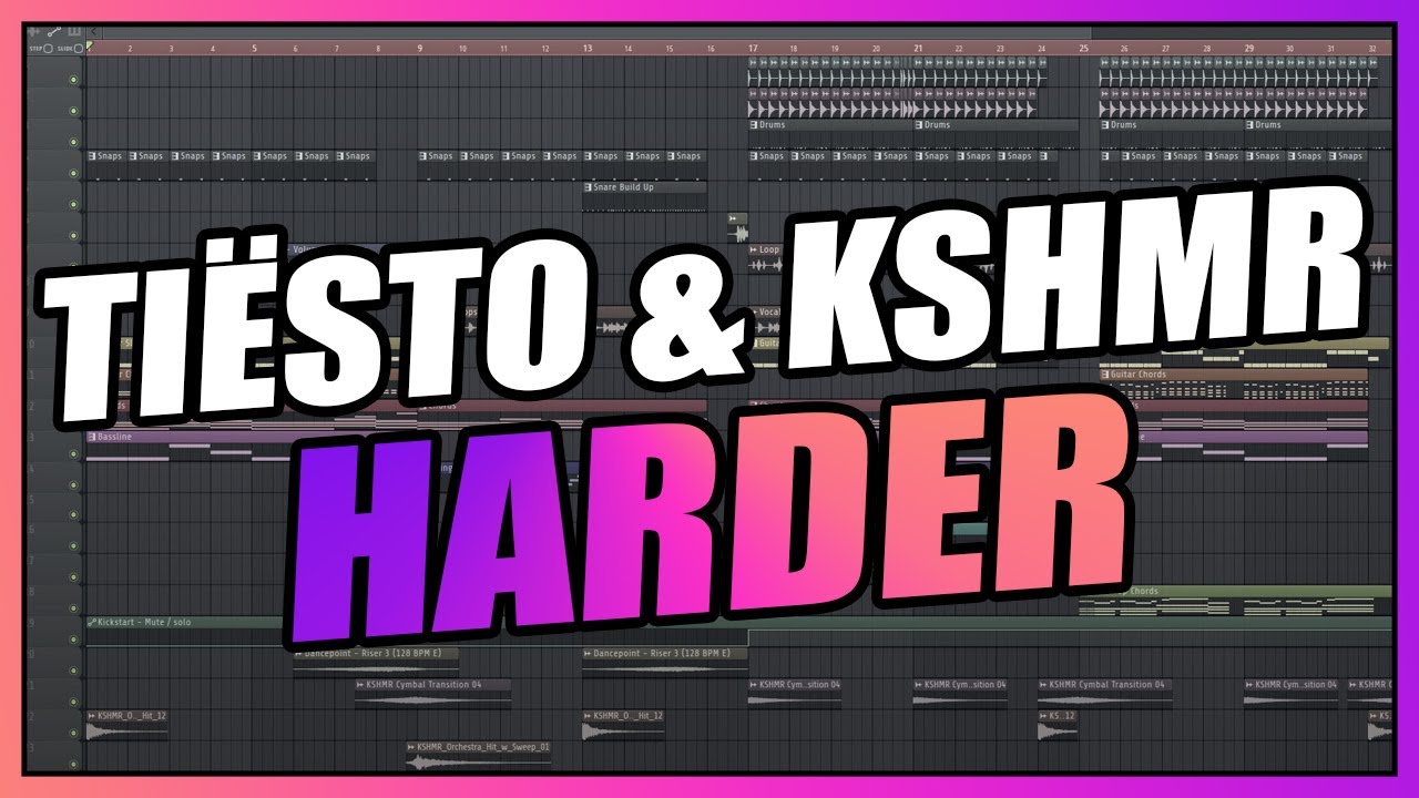 Tiësto & KSHMR - Harder (FL Studio Remake) + FREE FLP