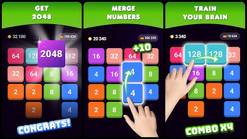 Merge Blocks Number Game 2048 Game All Mobile Video Gameplay