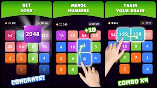 Merge Blocks Number Game 2048 Game All Mobile Video Gameplay screenshot 5