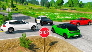 Cars vs Dangerous Crossroads #1 😱 - Bemng.drive screenshot 5