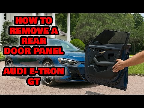 Remove the rear door panel on an Audi e-tron GT, step by step