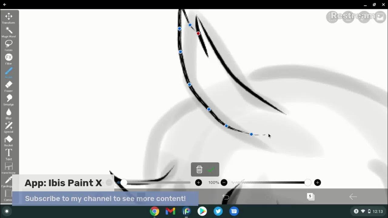 Drawing on Ibis Paint X[Chromebook edition]! W/Music YouTube