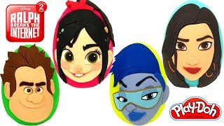 4 Huevos Sorpresa de Wifi Ralph de Vanellope, Ralph, Yesss y Shank en Español de Plastilina PlayDoh