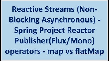 Reactive Streams - Non Blocking Asynchronous ::  Reactor Publisher operators - map and flatMap