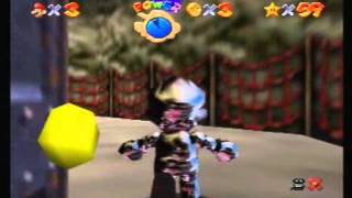 Super Mario 64 - Walkthrough - Stage 6 - Hazy Maze Cave - Star 5