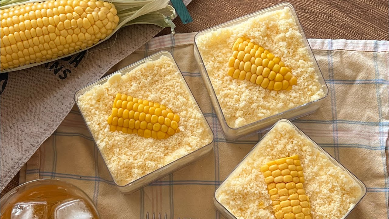 Кукурузный кремовый торт со сладкой кукурузой