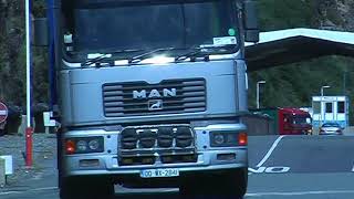 Trucks loading RoRo vessel on 140803 at Fishguard Harbour