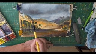 How To Paint Mountains and Sky Blea Tarn Lake District Watercolour