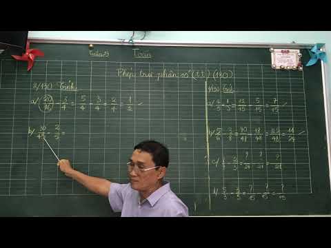 [Toán 4] Phép trừ phân số (TT) - Trang 130 - Tuần 24