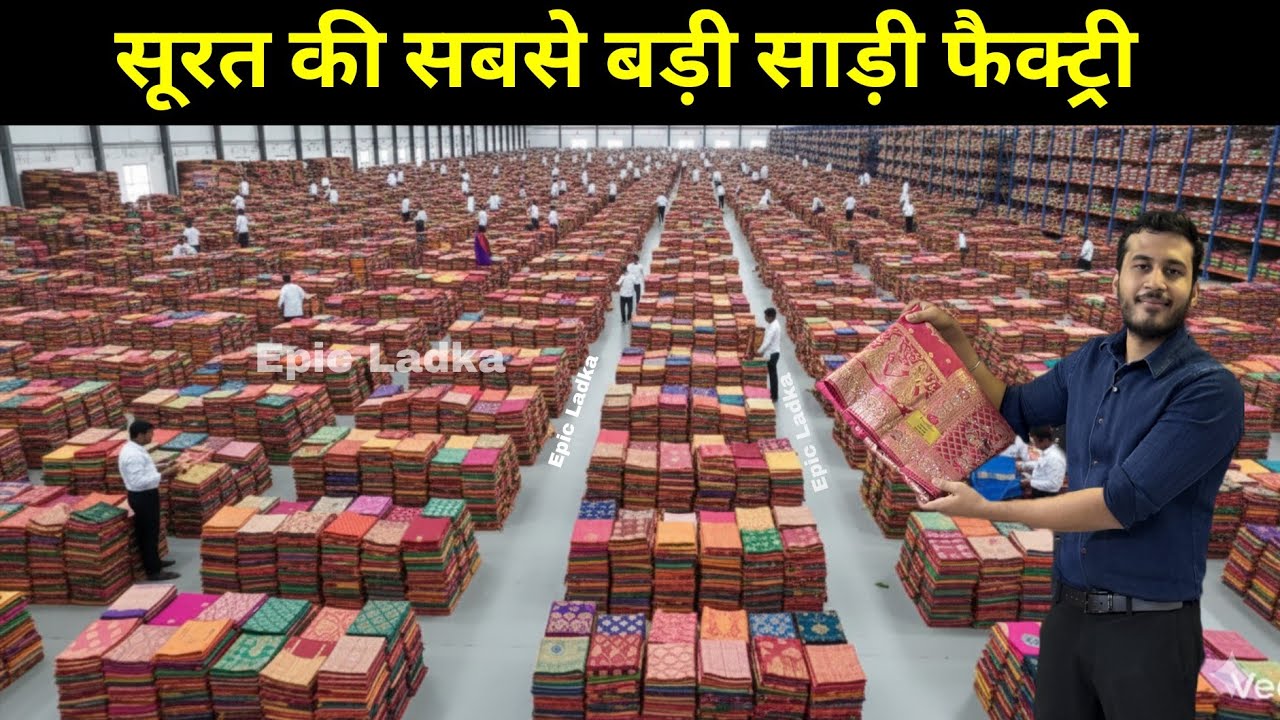 1000 वाली साड़ी फैक्ट्री से, साड़ी 80 से/ Silk saree collection,Surat saree wholesale market 