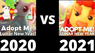 Lunar New Year 2020 and 2021 Comparison! | Roblox Adopt Me