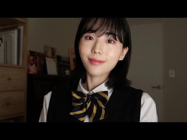ASMR (Korean) Your new classmate has a crush on you..?! 💕 High school Romance Roleplay