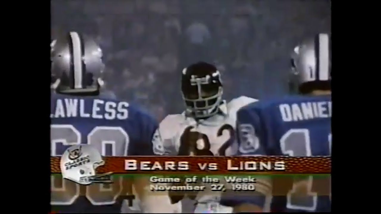 1980 Bears at Lions, Thanksgiving Highlights from "NFL Game of the Week"