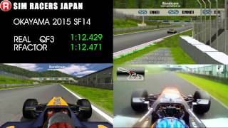 SUPER FORMULA MOD 2015 Rd.2 岡山 onbord [REAL VS RFACTOR] screenshot 4