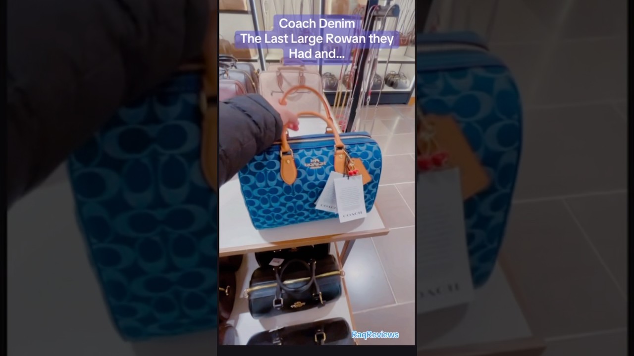 Last Coach Large Rowan in Denim at Coach Store | RaqReviews
