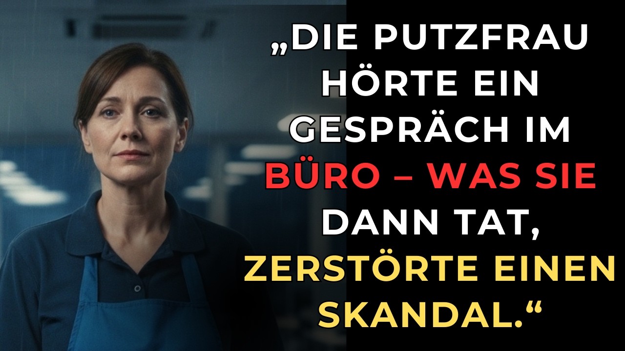 Die Putzfrau hörte ein Gespräch im Büro – was sie dann tat, zerstörte einen Skandal. Gute Geschichte