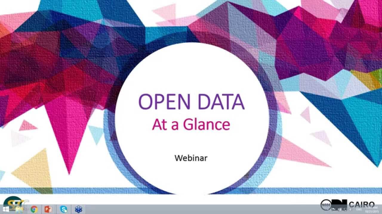 SECC Webinar: Open Data At a Glance Webinar