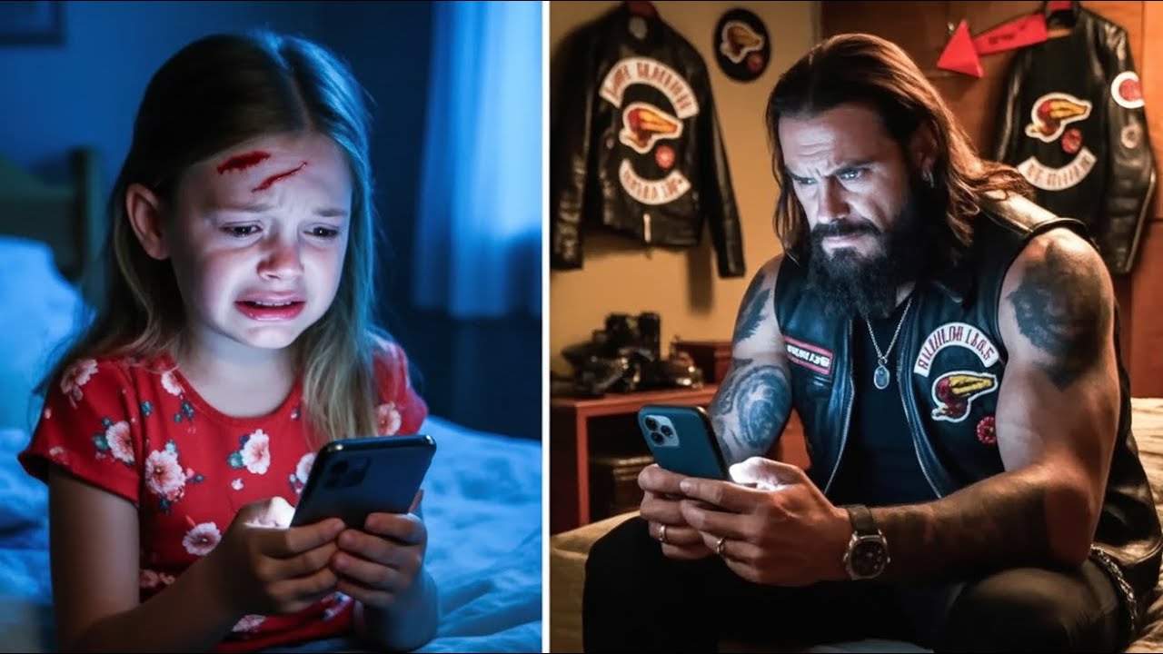 La fillette envoya « Il a cassé le bras de maman » au mauvais numéro — le biker : « J’arrive. »