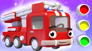 Baby Finger Family Kids Learn Colors with Fire Truck