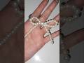 DIY Pearl Bow Keychain 🤍🎀 Easy & aesthetic! | Tiny pearls, big cuteness 🎀✨#youtubeshorts #bow #short