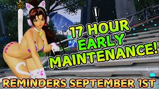 [PSO2 NGS] 17 Hour Early Maintenance! - Reminders Checklist For 9 -1-2026