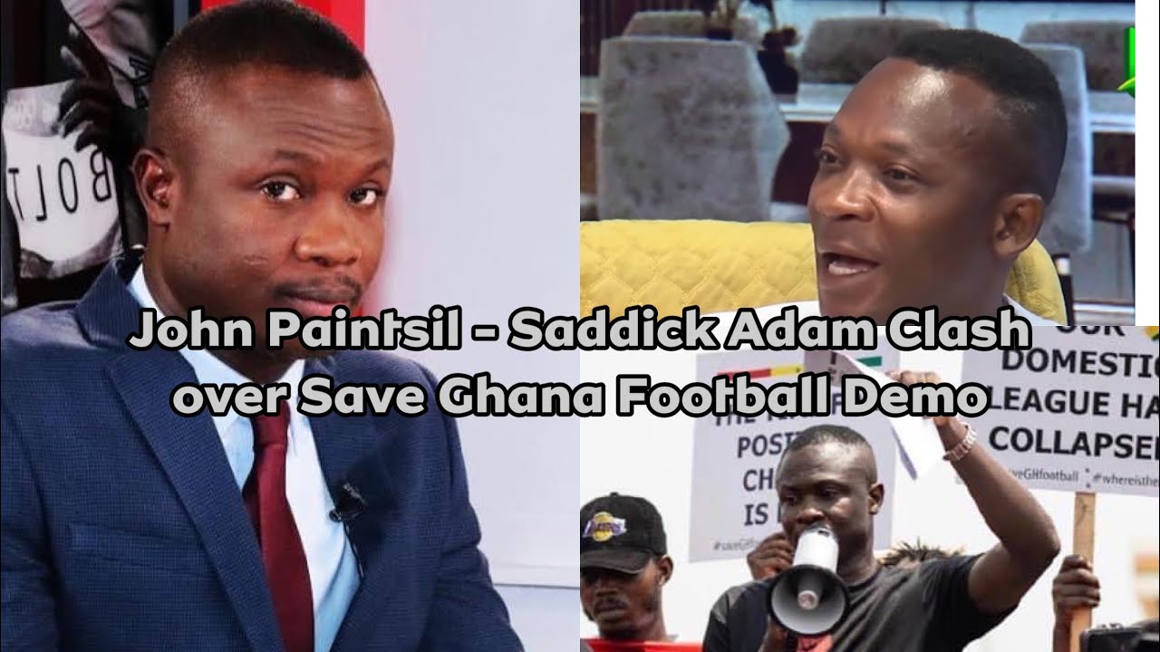 Saddick Adams Cl_ash with John Paintsil over Save Ghana Football Demo