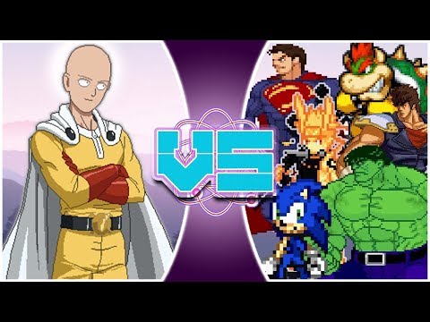 one-punch-man-vs-everyone!-(saitama-vs-hulk,-superman,-kenshiro,-naruto,-sonic-&-more)-rewind-rumble