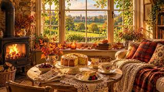 A Peaceful Autumn Morning by the Window 🍂🔥 Warm Fire, Sweet Cake & Relaxing Music screenshot 4