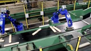 Trim blocks picking, sorting and layer stacking