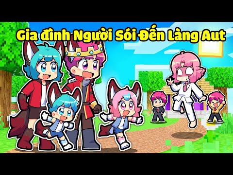 GIA ĐÌNH HIHA NGƯỜI SÓI ĐƯỢC HIHA ALPHA DẪN ĐẾN LÀNG HIHA ĐA VŨ TRỤ TRONG MINECRAFT*LÀNG HIHA AUT 🥰😎
