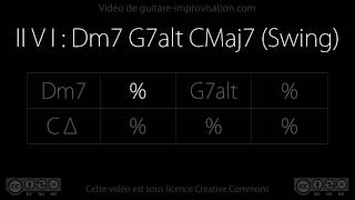 II V I : Dm7 G7alt CMaj7 (110 bpm) : Backing Track chords