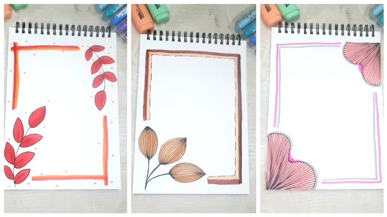 Simple Border Design | File Decoration Ideas | Front Page Design for School Projects