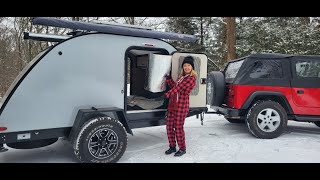 Simple way to stay warmer while winter camping in your Teardrop or tiny camper!