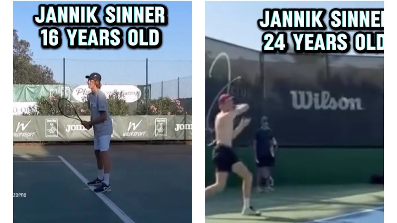 🔥 Jannik Sinner at 16 years old vs 24 years old 