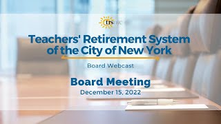 December 15, 2022 Board Meeting