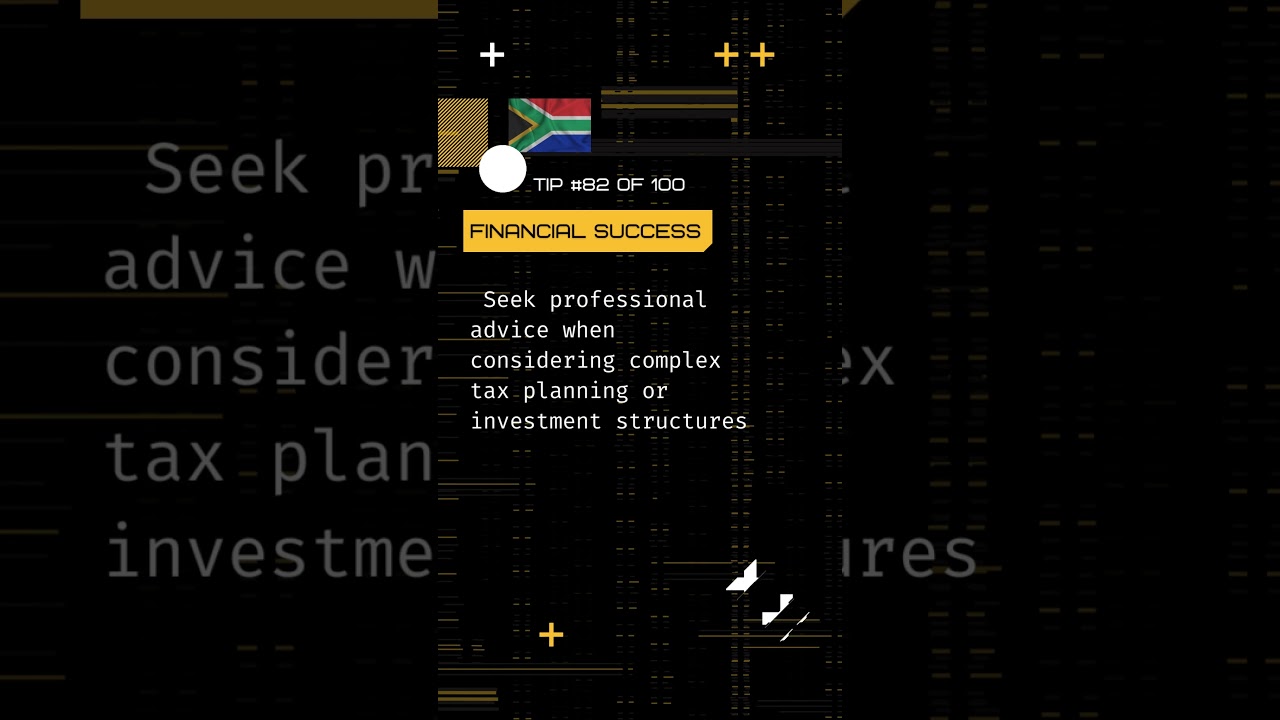 Seek professional advice when considering complex tax planning or investment structures