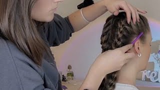 ASMR Perfectionist Hair Braiding - Delicate & Soft  French Brading With Finishing Touches & Combing screenshot 1