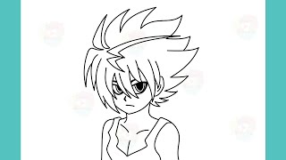 how to draw Free De La Hoya from beyblade drawing screenshot 5