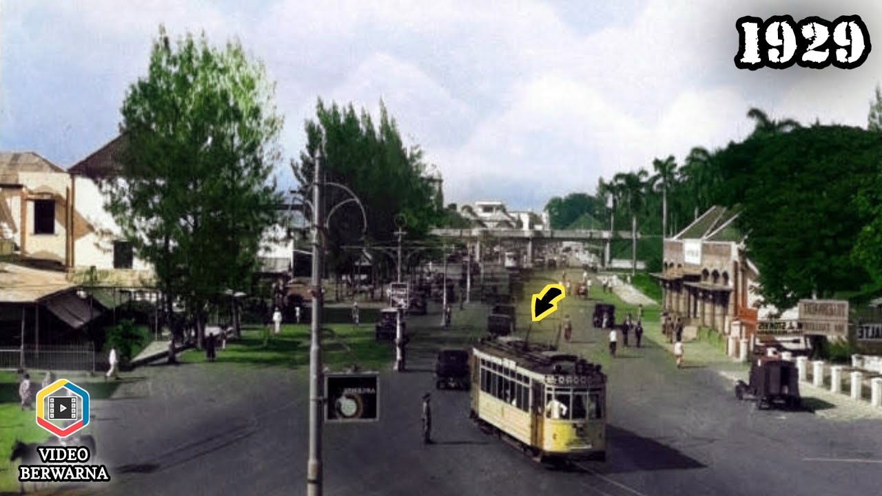 Surabaya Tempo Dulu Tahun 1929 | Video Langka Berwarna