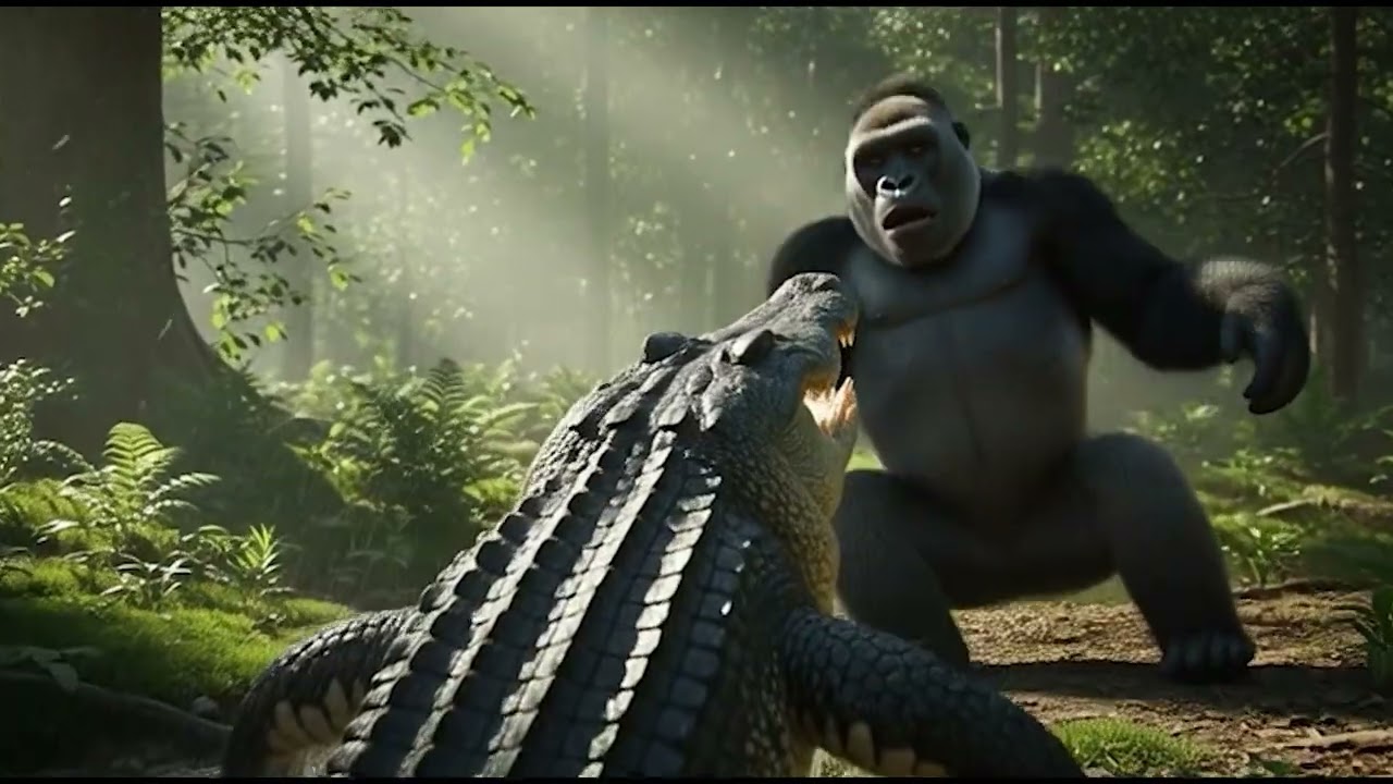 Gorilla vs Crocodile | Epic Jungle Fight | Wild Battles
