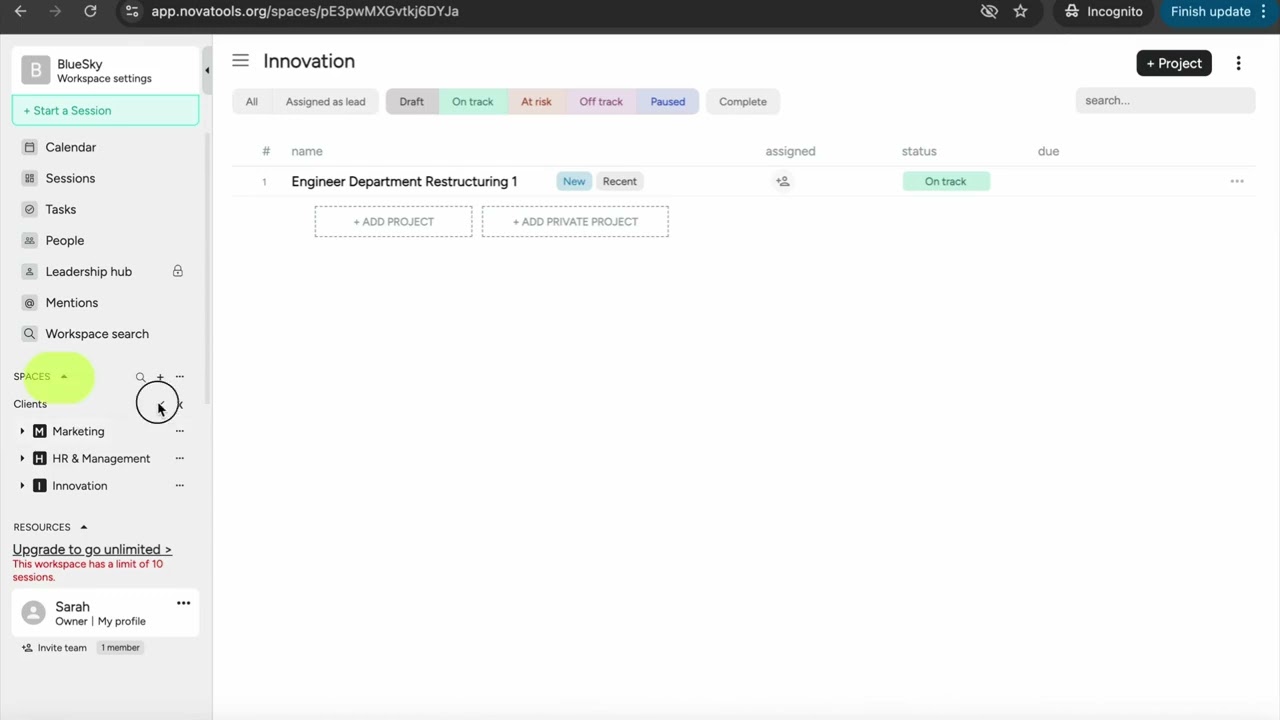 How to Organize Your Workspace in Nova