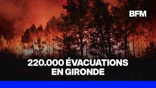 Gironde wildfires: 42,000 hectares burned, fire within 15 km of the Bordeaux metropolitan area screenshot 1