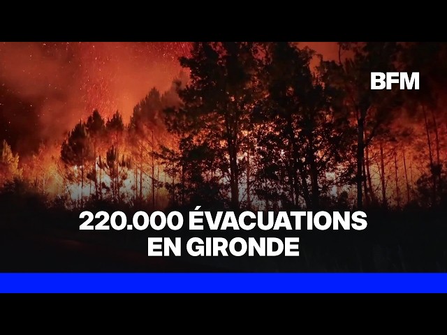 Incendie en Gironde: 42.000 hectares de "surface brûlée", le feu à 15 km de la métropole bordelaise