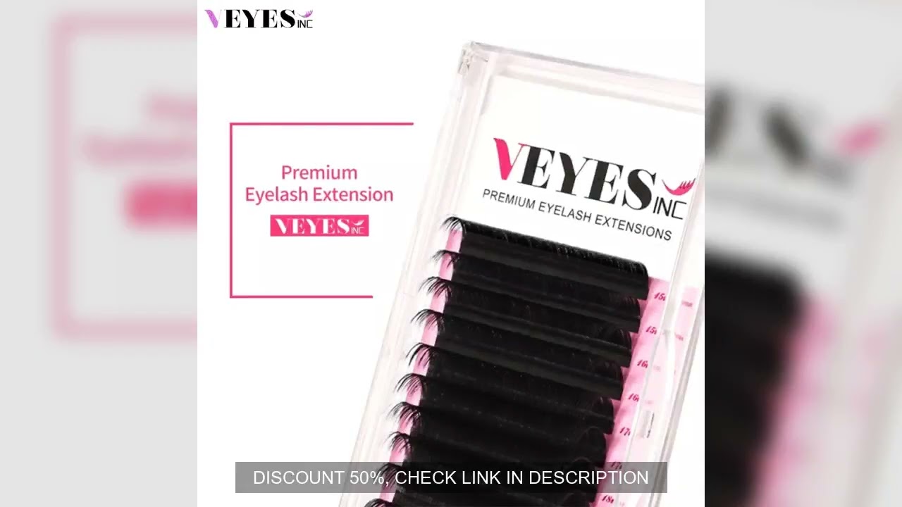 Veyes Inc Classic Eyelash Extensions Veyelash 8-16 Mix Individual Lash Extensions Matte Black Silk L