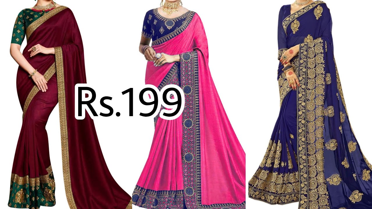 Buy Latest Party Wear Saree Rs.199 / Saree Online Shopping / Saree In Cheap Rate YouTube